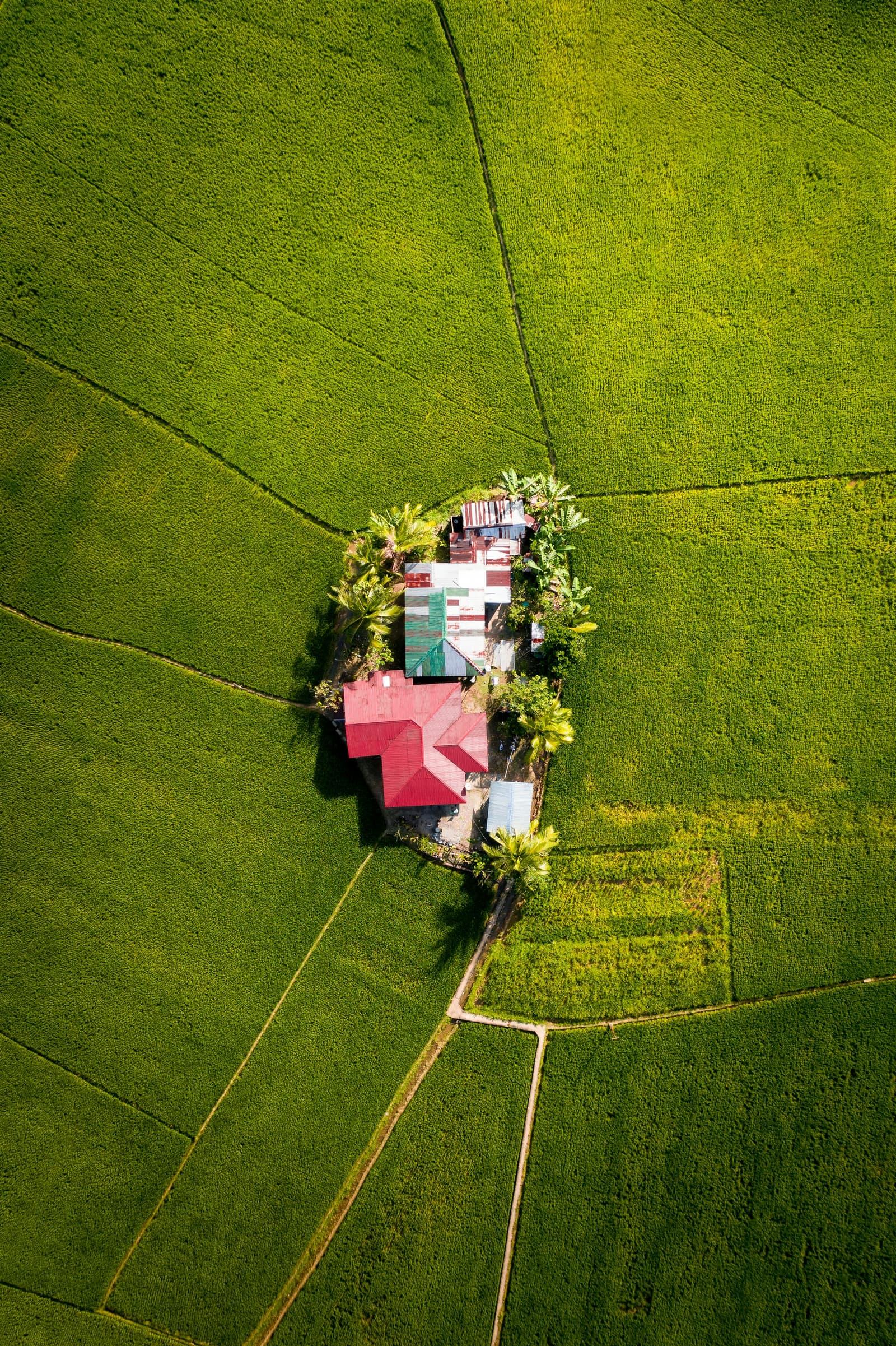 Aerial view of land parcels and property boundaries in the Philippines